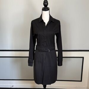 Theory Black Long Sleeve Dress
